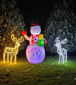 Om de zăpadă gonflabil LED 155 cm