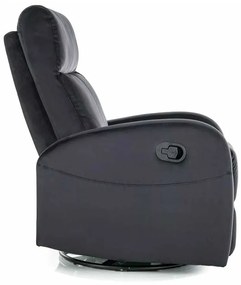 Scaun reclinabil Olimp Velvet, negru