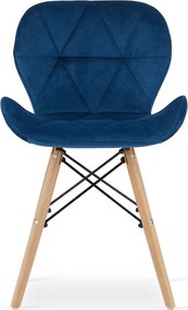 Scaun albastru LAGO VELVET