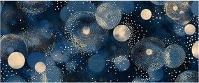 Tablou - Inele Albastru-Aurii (120x50 cm)
