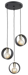 Lustra cu 3 Pendule stil minimalist AMADORA negru