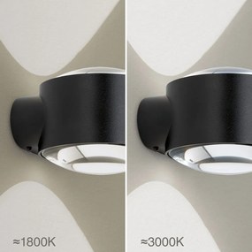 Aplica LED iluminat ambiental up/down IP65 TATRA negru
