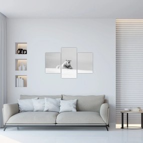 Tablou - Urs polar,alb-negru (90x60 cm)