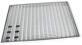 Covoraș metalic grilaj 50 x 100 x 3,3 cm, argintiu