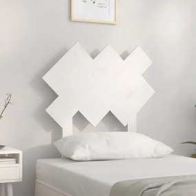 819196 vidaXL Tăblie de pat, alb, 72,5x3x81 cm, lemn masiv de pin