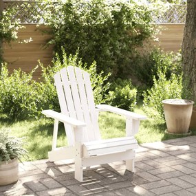 4007243 vidaXL Scaun Adirondack, alb, 69x85x90,5 cm, lemn masiv de brad