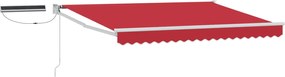 vidaXL Cort electric retractabil Roșu 3,5 x 2,5 m