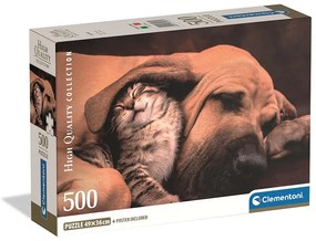 Animale Cuddles Puzzle compact Clementoni cu 500 de piese
