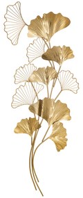HOMCOM Decoratiune de perete 3D Moderna Frunze de Ginkgo Sculpturi de Perete Agatate Decor pentru Sufragerie | AOSOM RO