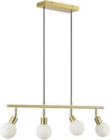Brilliant - Lustră suspendată pe cablu JORGE 4xG9/10W/230V, alamă
