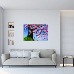 Tablou - Cireș înflorit - pictură (90x60 cm)