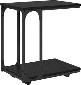 vidaXL Masă laterală Stejar Negru 50 x 35 x 55.5 cm Lemn compozit