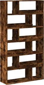 vidaXL Bibliotecă, stejar fumuriu, 100x33x187,5 cm, lemn prelucrat