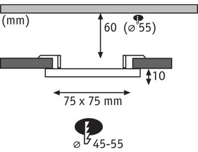 Paulmann 92393 - LED/4,5W IP44 Lampă încastată baie VARIFIT 230V