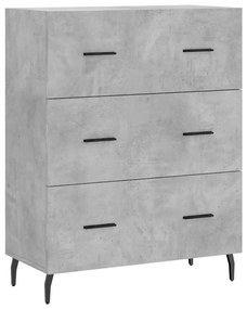 vidaXL Servantă, gri beton, 69,5x34x90 cm, lemn compozit