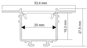 Corp de iluminat LED încastrat HANAWA LED/32W/230V 3000K CRI 90 neagră Shilo 1950