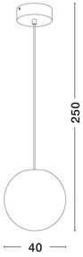 Lustra/Pendul modern iluminat exterior decorativ IP65 MOON D-40cm