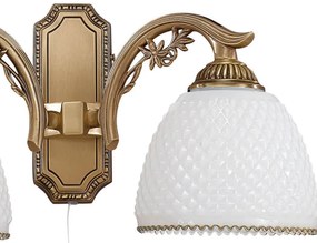 Aplica clasica design italian din alama si sticla 8601 RA-A. 8601/2
