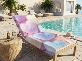 Prosop de plaja cu uscare rapida PASTELLA colorat 70 x 140 cm, 100% microfibra
