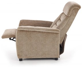 Fotoliu recliner Jordan stofa bej H106 cm