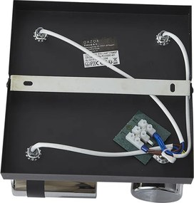 Spot luminos de tavan negru cu sticlă fumurie cu 4 lumini rotativ și înclinabil - Gianni