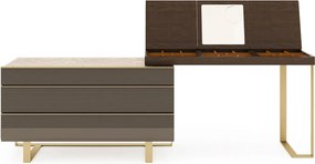 Masă lemn masiv de toaletă Domo 122 cm