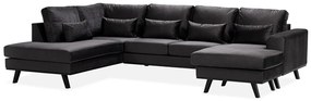 Colțar Seattle K121Gri, 295x202x85cm, Picioare: Lemn