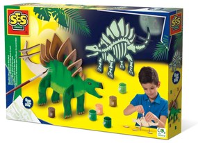 Set creativ - Dinozaur din lemn, fotoluminescent