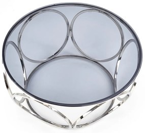 Masa de cafea Venus, transparenta/argintie