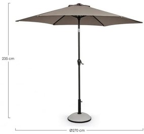 Umbrella cu articulatie, gri, Kalife, Yes