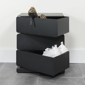 Comodă neagră din metal 37x45x26 cm Joey – Spinder Design