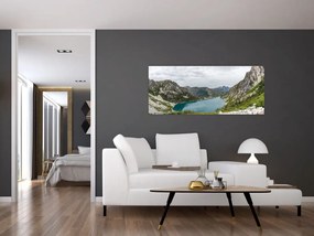 Tablou cu lac în munți (120x50 cm)