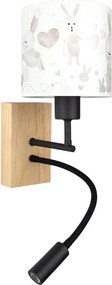 Brilagi - Lampă LED flexibilă BOBO WOOD 1xE27/25W/230V + LED/3W stejar/negru/alb/albastru regal