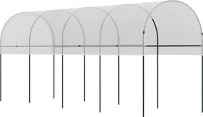 Outsunny Seră de grădină seră pentru roșii 4 x 1,20 x 1,70 m 5 arcade din oțel, pânză din PE | Aosom Romania