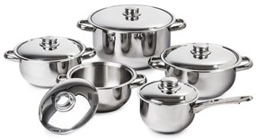 Set oale inox cu capac inox 4Home Destiny, 10 piese