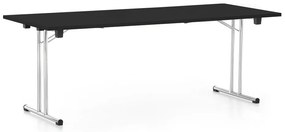 Masa plianta 200 x 80 cm, neagra