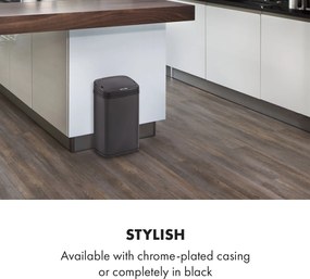 Klarstein Cleansmann, coș de gunoi, cu senzor, 30 de litri, pentru saci de gunoi, ABS, negru