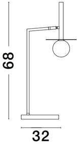 Veioza/Lampa de masa design modern PIELO auriu