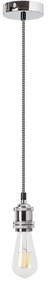 Lustra, Pendul design Industrial Style, finisaj argintiu, diametru 10cm, Fixy 1418 RX
