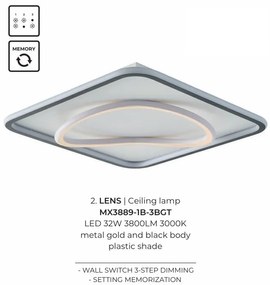Plafoniera, Lustra aplicata LED design minimalist LENS