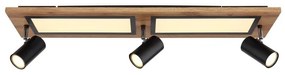 Plafoniera LED cu 3 spoturi directionabile design industrial Ulla negru, alb