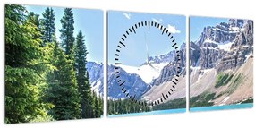 Tablou - Lac Alpin (cu ceas) (90x30 cm)