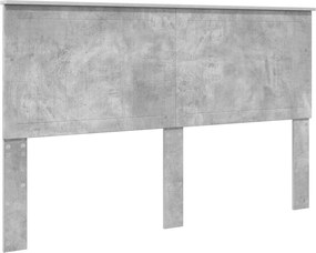 vidaXL Tăblie cap cu headboard Gri din beton 160 cm Lemn compozit