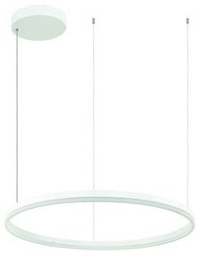 Lustra LED design modern circular ROTUNDA 80cm, alb mat