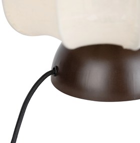 Lampă de masă Japandi bronz închis cu abajur bej - Nori