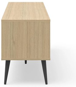 Comodă TV în culoare naturală cu aspect de lemn de stejar 150x54 cm Lake – TemaHome