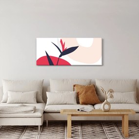 Tablou - Abstracție florală roz N⁰1 (120x50 cm)