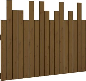 vidaXL Tăblie de pat pentru perete, maro miere, 108x3x80 cm, lemn pin