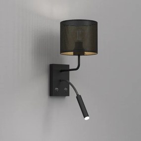 Lampă de perete LOFT SHADE 1xE27/60W+1xG9/8W/230V neagră/aurie