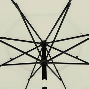 Umbrela de soare 3 niveluri, stalp de aluminiu, nisipiu, 3,5 m Nisip, 3.5 m